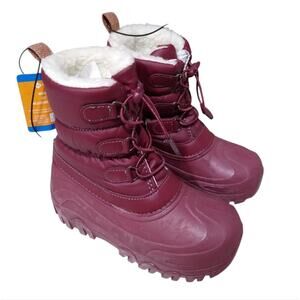 🎉[H336] Member's Mark Girl's Faux Fur Lined Toggle Closure Winter Snow Boots